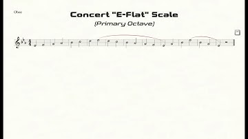 Oboe E-Flat Scale Practice in Half Notes (primary octave)