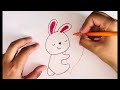 How to draw a BUNNY | BUNNY Drawing Lesson for kids | Как нарисовать ЗАЙЧИКА |Урок рисования ЗАЙЧИКА