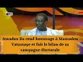 Amadou ba rend hommage  mamadou yatassaye et fait le bilan de sa campagne lectorale