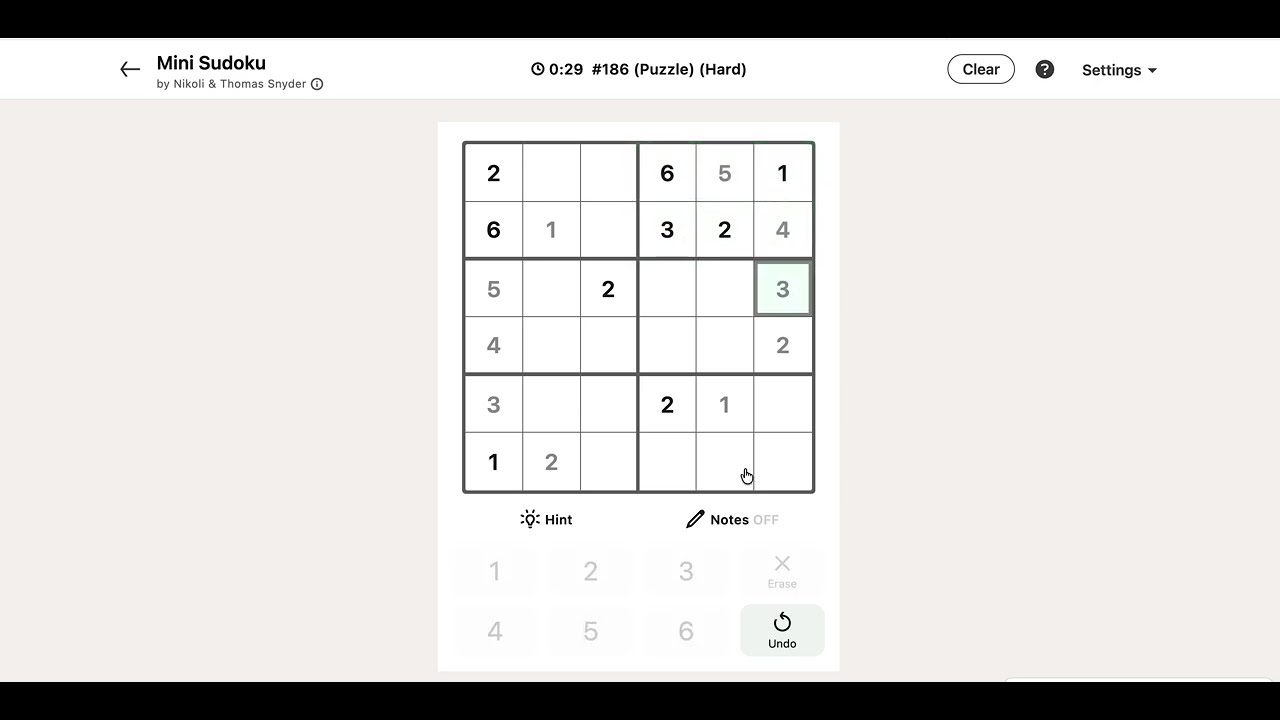 LinkedIn Mini Sudoku Answer Today #186 (Puzzle) | 13 February 2026