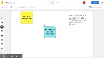 Version History on Jamboard