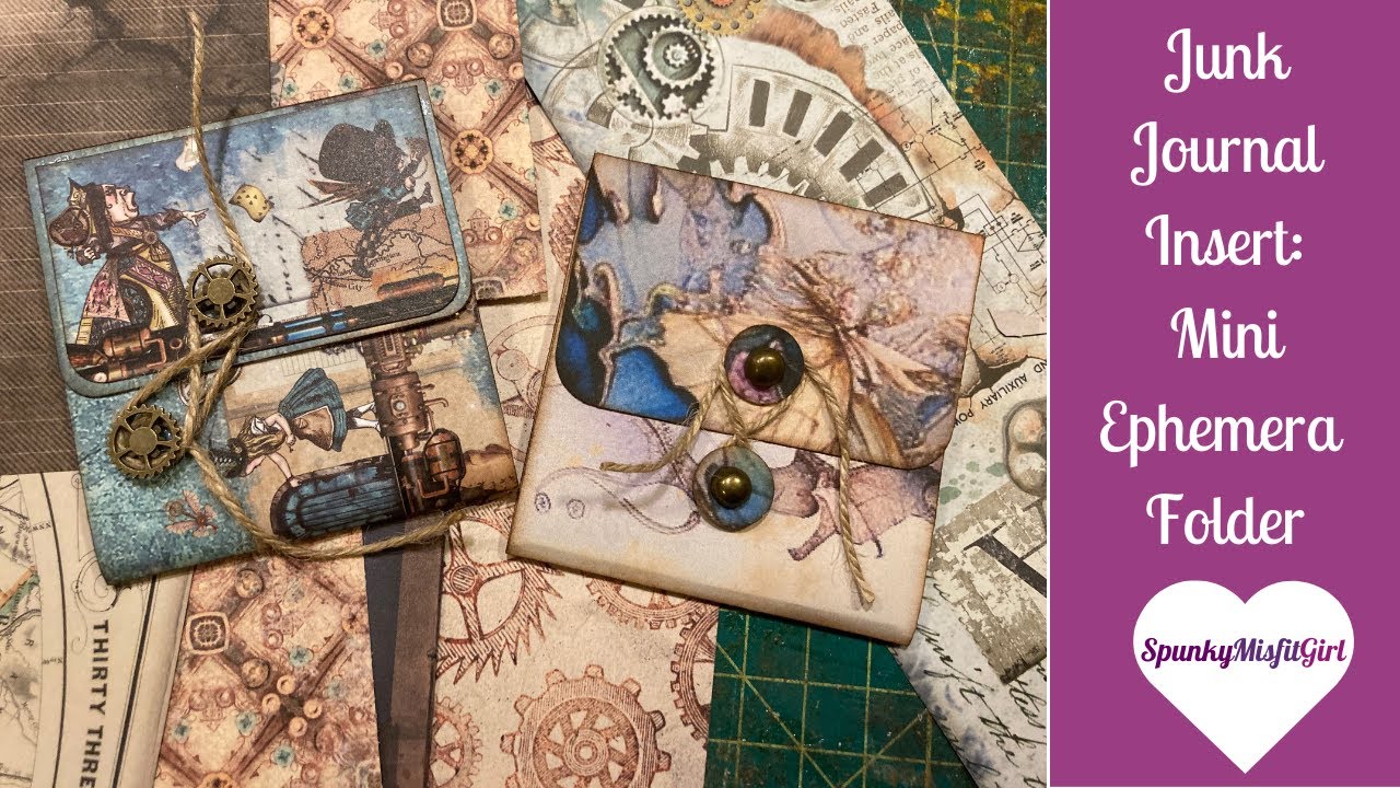 Make a Mini Ephemera Folder with Me - Spunky Misfit Girl - YouTube