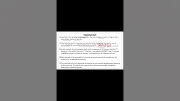 Insertion Sort Algorithm #insertionsort #datastructuresandalgorithmsinpython #datastructures #exam