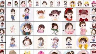 cute cartoon girl dpz for girls 😍 || cute dpz for girls|| cute cartoon girl wallpaper,dpz,photo,pic