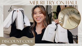 NEW MEJURI JEWELRY TRY ON HAUL & UNBOXING | 11 new pieces! Solid Gold, Sterling Silver, & Vermeil