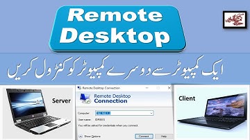 How to use Remote desktop connection | how to connect two computers wirelessly - Urdu +English CC