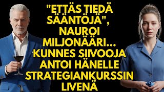 Ettäs Tiedä Sääntöjä, Nauroi Miljonääri Kunnes Siivooja Antoi Hänelle Strategiankurssin Livenä