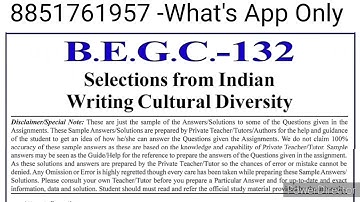 BEGC 132 Solved Assignment 20022-23 | BEGC 132 Solved Assignment Pdf 2022-23 | BEGC 132 BAG IGNOU