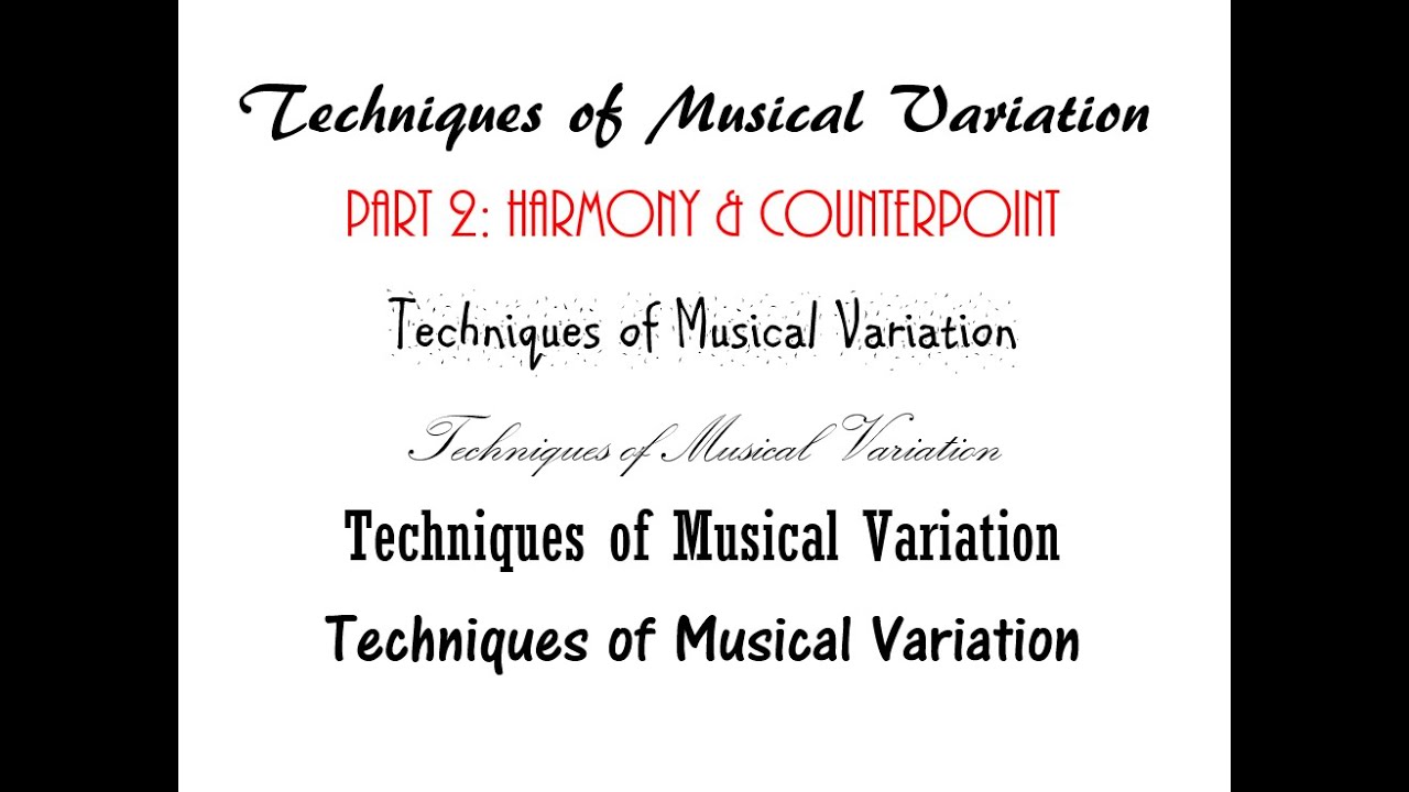 America Harmonic Variation Technique