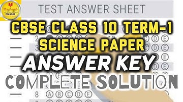 CBSE Class 10 Science Paper Term-1 2021 | Answer Key | Section C ANSKEY #cbsescience #answerkey