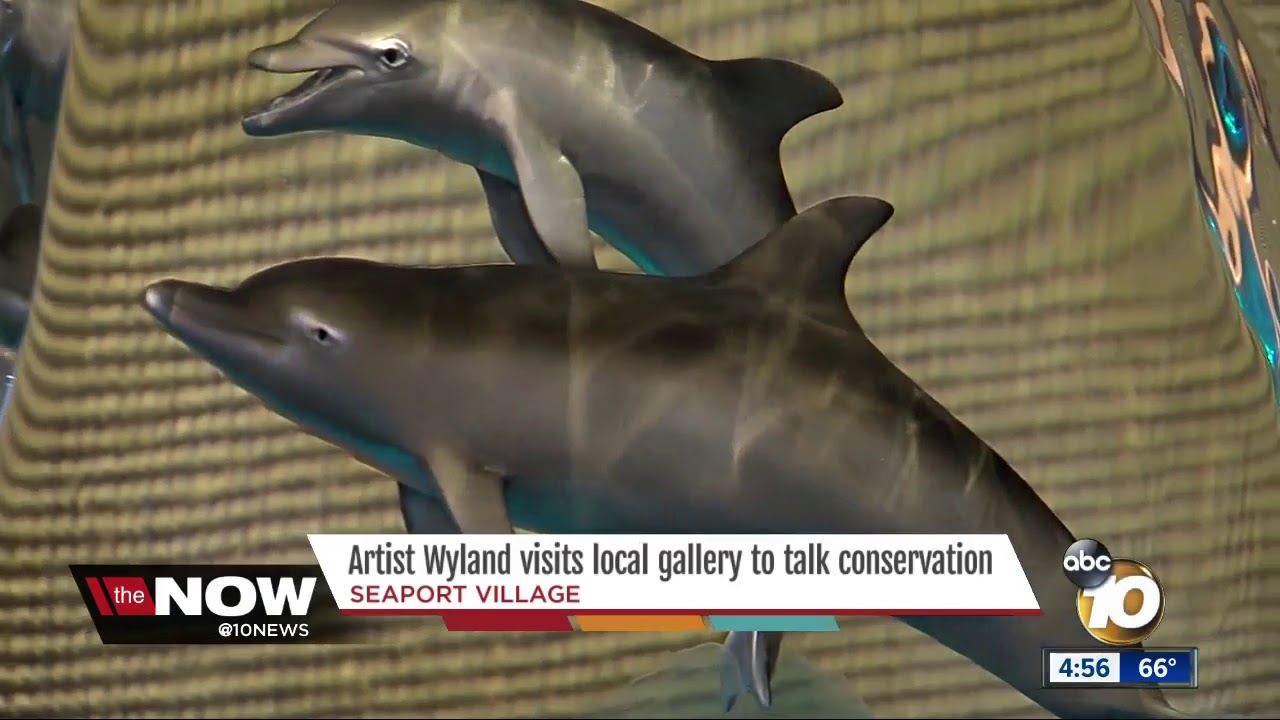 Artist Wyland visits Seaport Village gallery to talk conservation