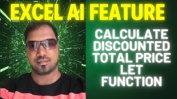 How to calculate Total Price after discount for products in excel - AI driven LET formula example 1