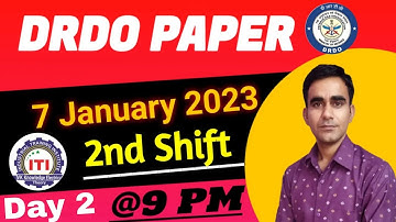 DRDO Tech A Exam Paper 7 January 2nd Shift Day 2 || DRDO exam paper 2023