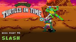 TMNT: Turtles in Time (SNES) – Slash Boss Fight | No Commentary screenshot 3