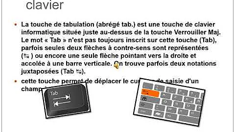 Quelle est la touche tabulation sur le clavier ?