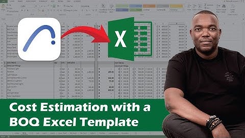 Cost Estimation with an Excel Template | Excle Tutorial