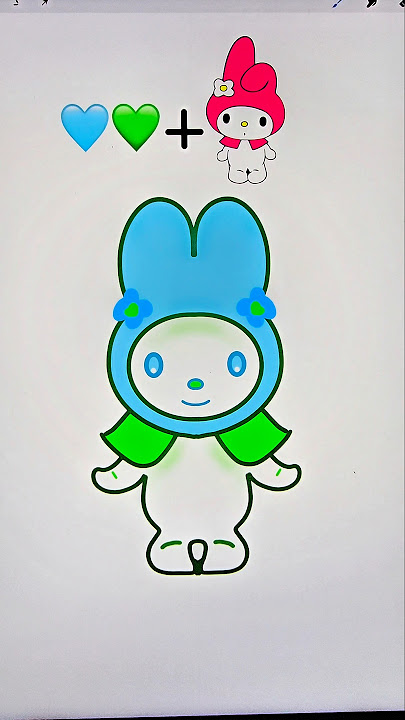🩵💚   My Melody Mixed #sanrio #mymelody #emoji #fanart #cute #digitalart #drawing #shortsart