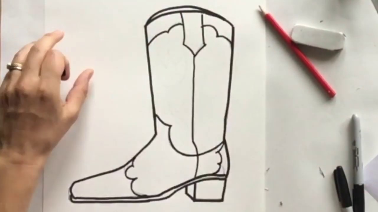 cowgirl boots painting