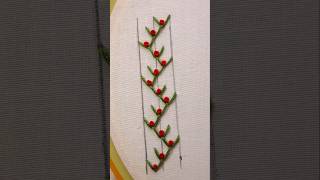 Hand embroidery easy feather stitch flower for beginners.#shorts#embroidery#flower