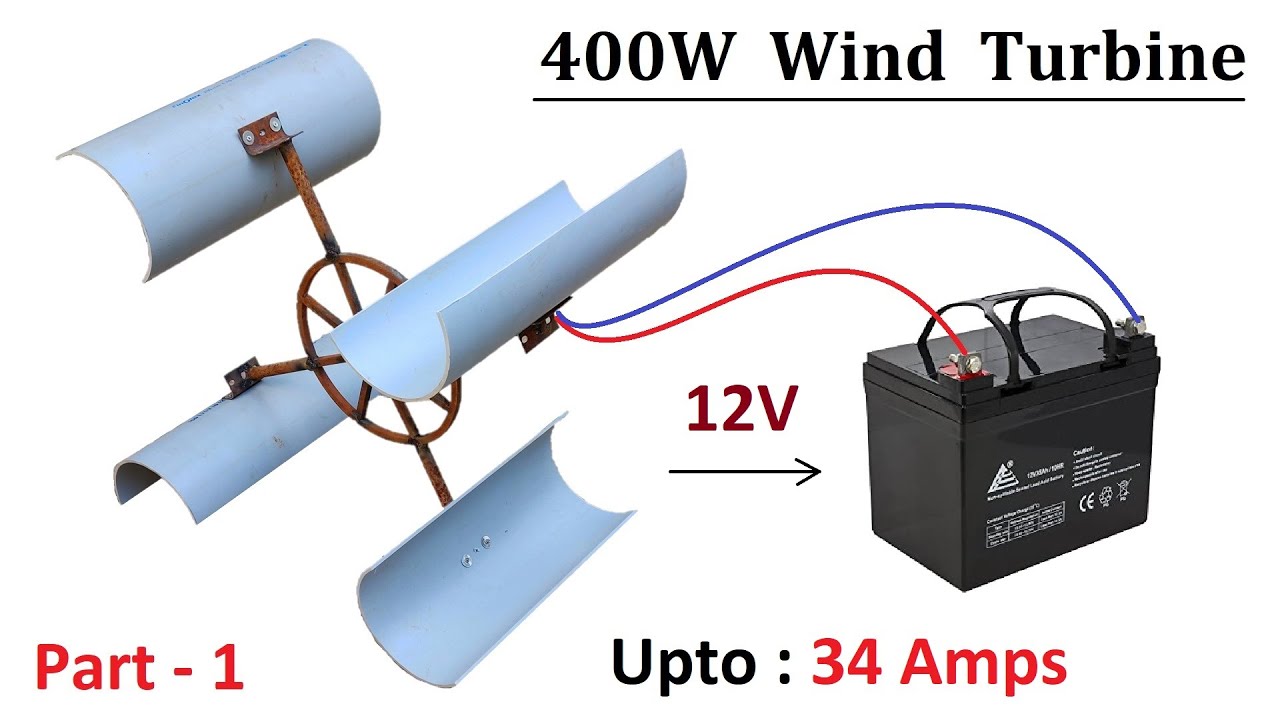 Make 12V , 24V 400W Alternator Powered Wind Turbine Generator
