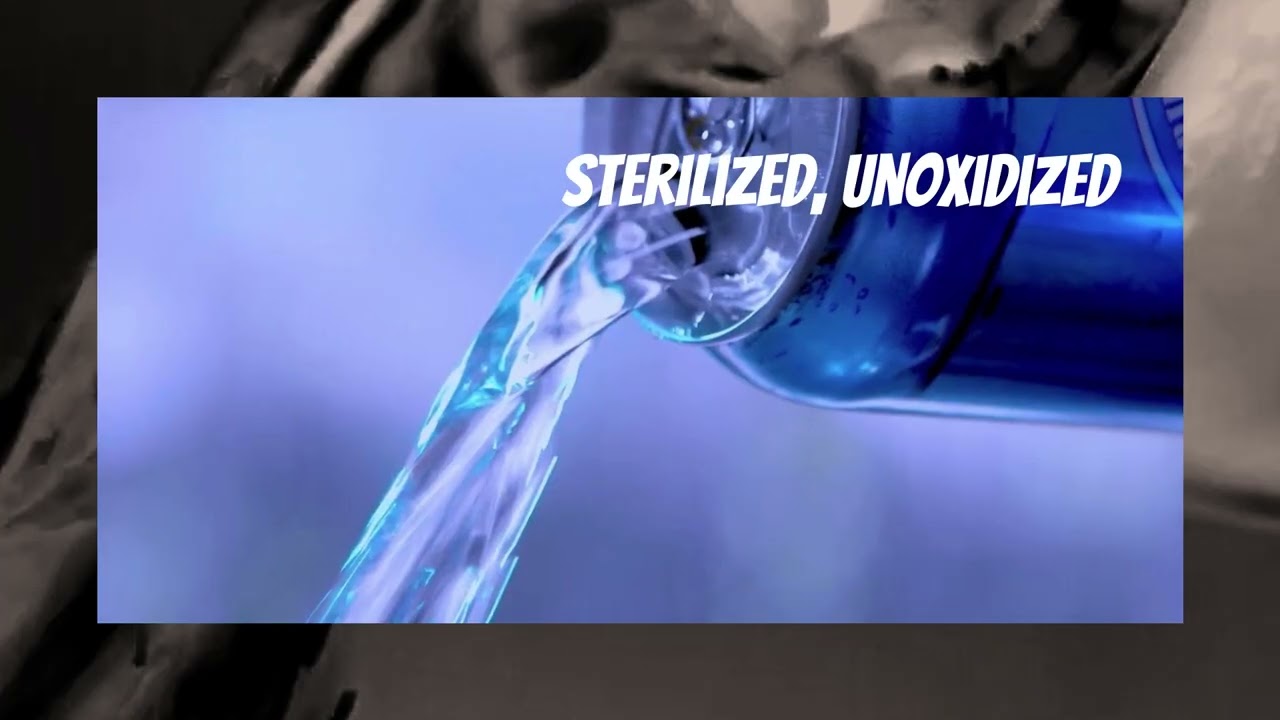 Blue Can Water Compared To Plastic Bottles
