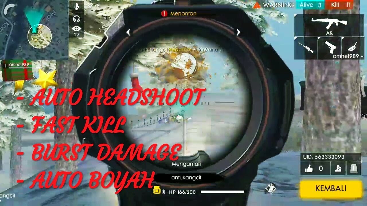 MOD APK AUTO HEADSHOOT GAME FREEFIRE!!! cheater auto boyah kambing!! YouTube