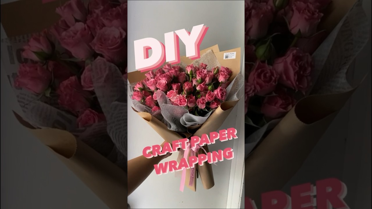 How to wrap a bouquet with Korean wrapping paper 💕 #lasvegasflorist #, Flower Bouquet