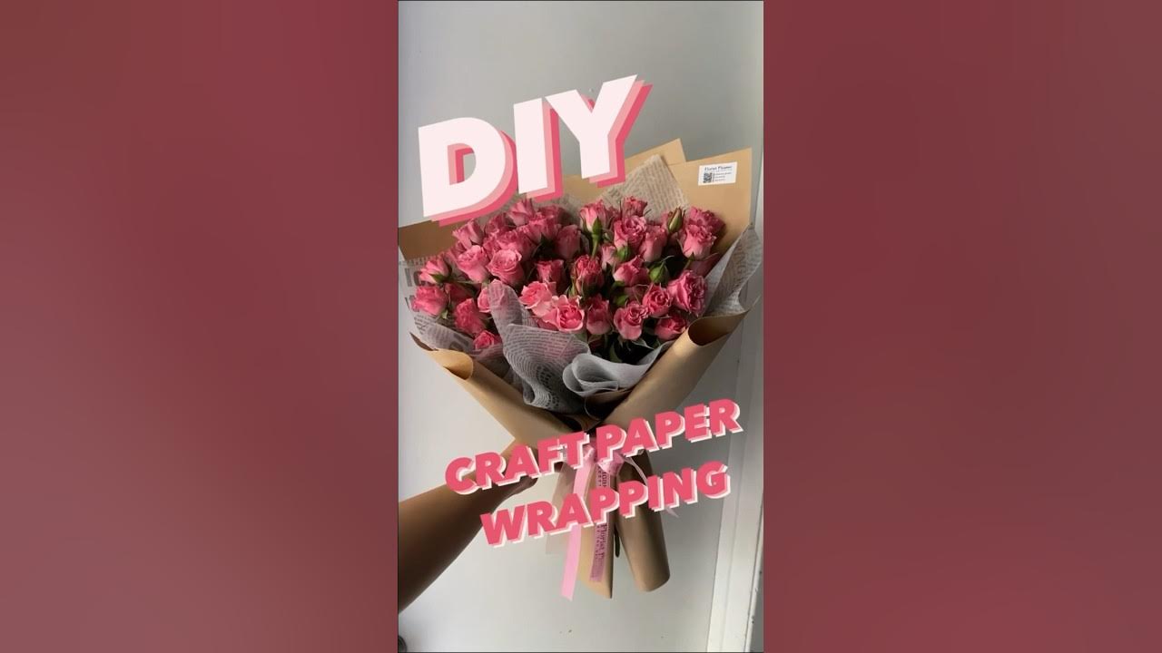 How to Wrap Flower Bouquet with Brown Paper 🤎 A Step by Step Tutorial 