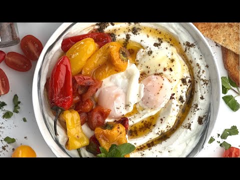 Best Eggs and Yogurt Recipe - How to Make Fried Eggs with Lemon Yogurt