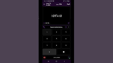 Math Tricks - Training mode - Square numbers between 100 and 109 - level 079 (Number Keyboard)