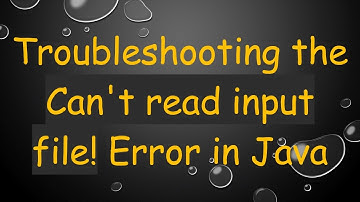 Troubleshooting the Can