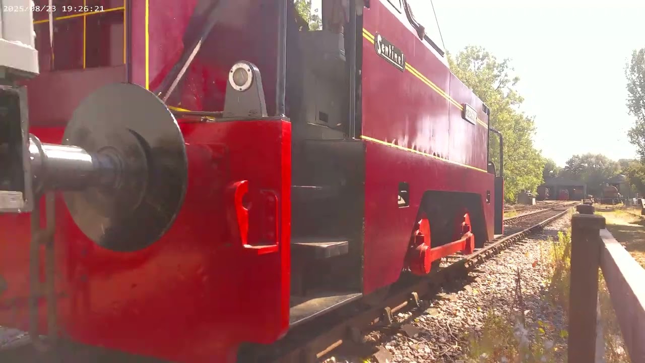 Sentinel with the brakevan at Rocks-By-Rail
