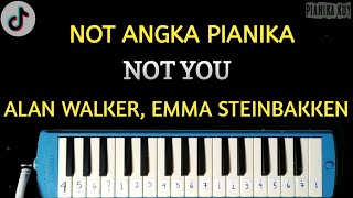 Alan Walker & Emma Steinbakken - Not You | Easy Cover Pianika with Lyrics
