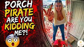 Porch Pirate Are You Kidding me?! (Caught on Ring Cam!) Dye Packs, Glitter Bombs & Instant Karma 4K