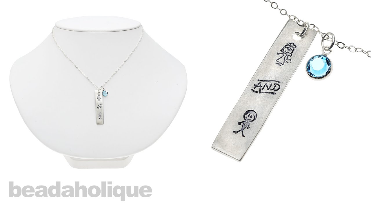 How to Make a Bride and Groom Metal Stamped Necklace
