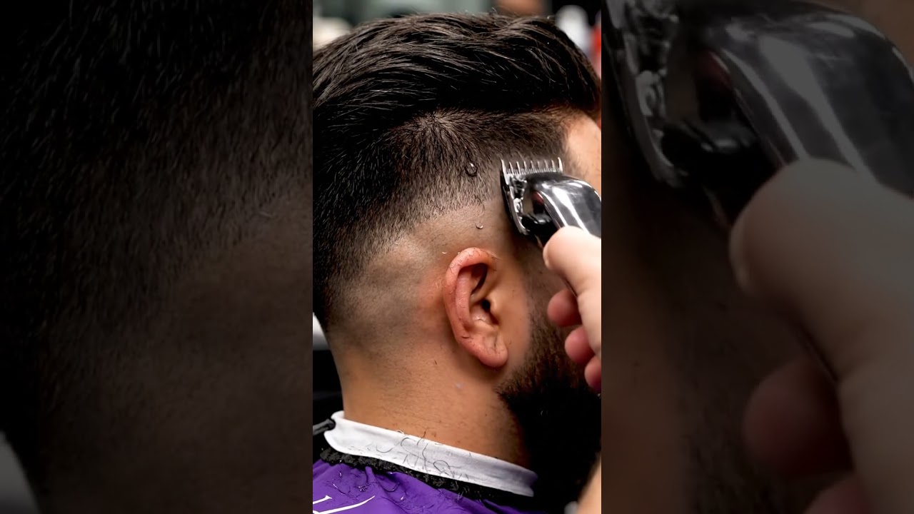 POV best nyc barber fade taper textured crop asmr king david #shorts