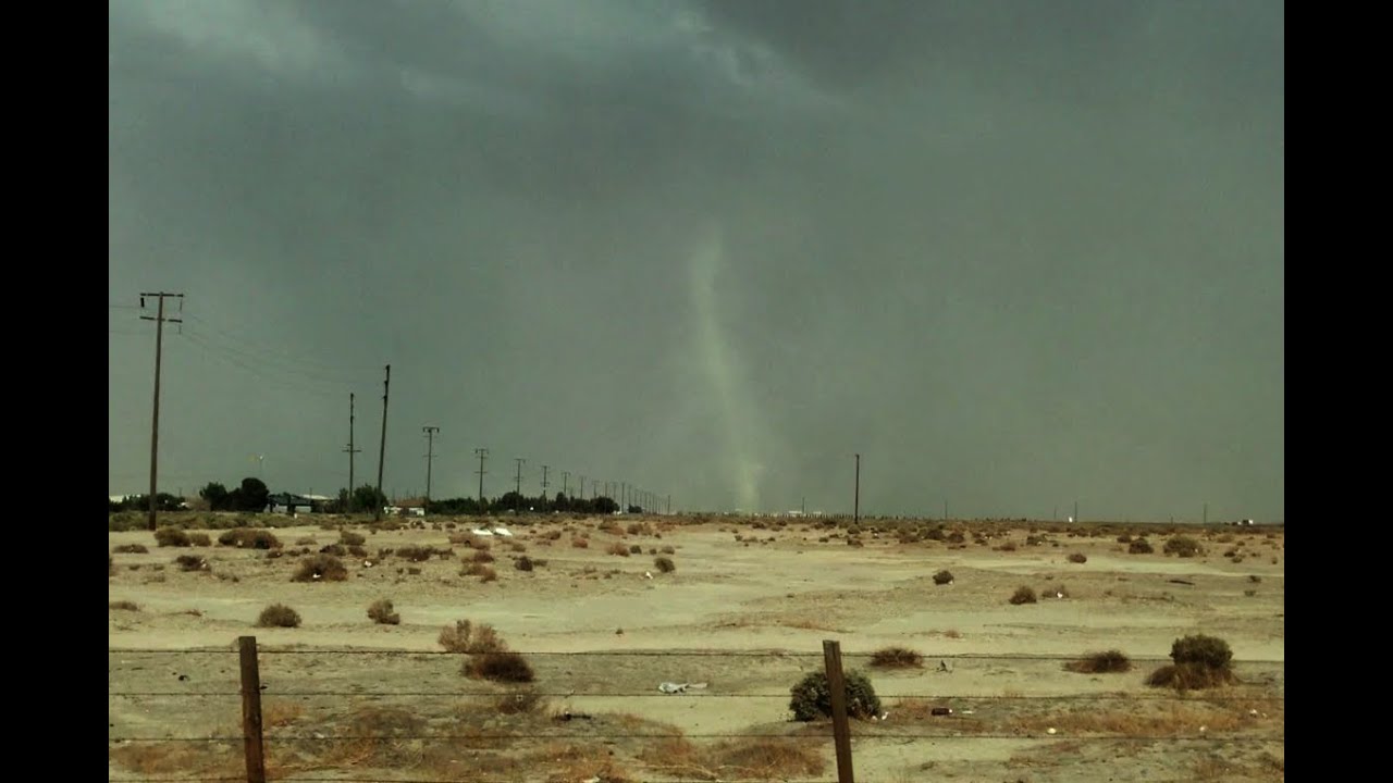 Tornado Spotted Near Rosamond CA Super Cell Thunderstorm 81813 YouTube