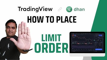 How to place limit order on Trading view Dhan | Dhan series | Tech with Ankush
