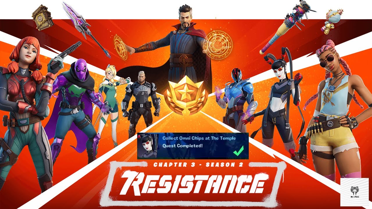 Collect Omni Chips at The Temple All Locations - Fortnite Chapter 3 Season 2
