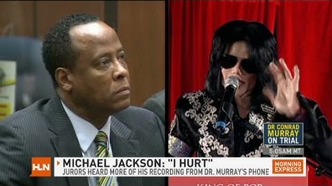 Michael Jackson: "I hurt"
