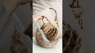 Луковая сетка из ротанга #diy #home #garden #homedecor #rattan #кашпо #vase #plants #handmade #decor