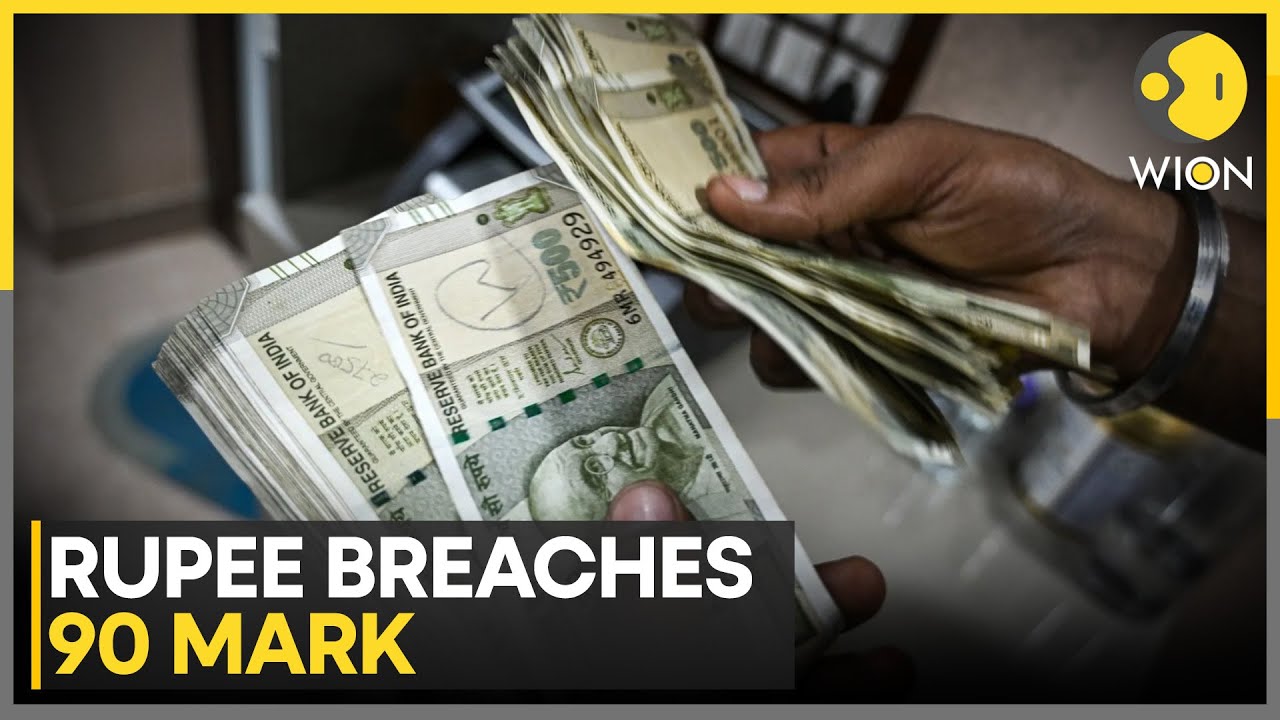 Indian Rupee Falls Below 90/USD Amid Rising Economic Pressures | WION