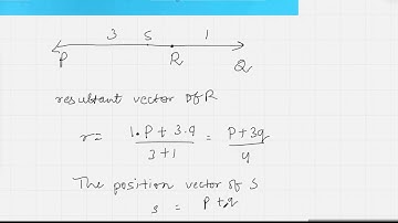 1. The position vectors of points P and Q are vec p and vec q respectively. The point R divides line