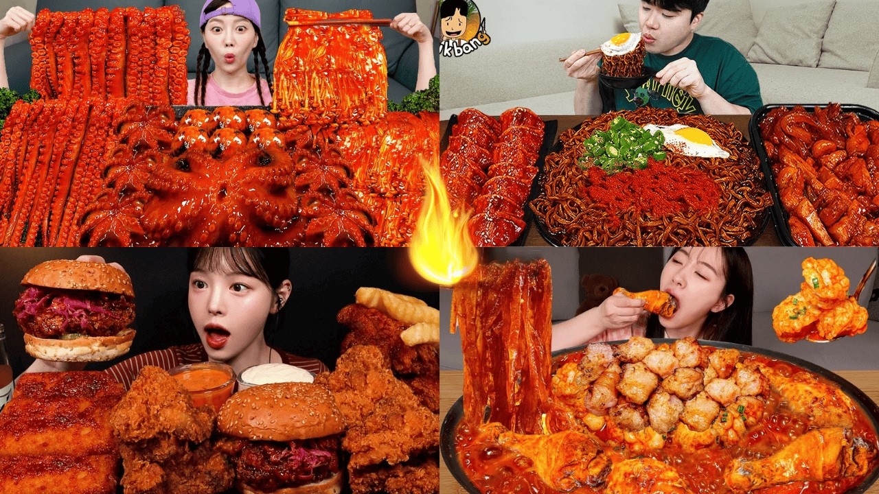 THE BEST OF SPICY KOREAN FOODS 🇰🇷🔥 | BIG BITES ASMR MUKBANG COMPILATION 🌶️🥵