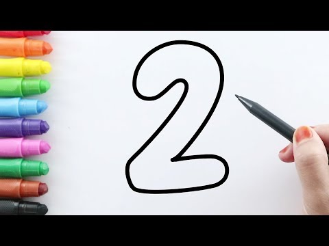 Menggambar dan Mewarnai Angka dengan Crayon 🌈 Belajar Warna Bahasa Inggris
