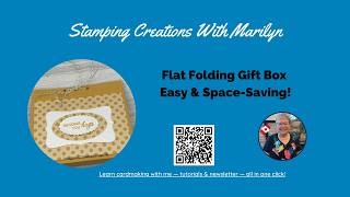 Flat Folding Gift Box Tutorial | Easy Handmade Gift Packaging Idea for Card Makers