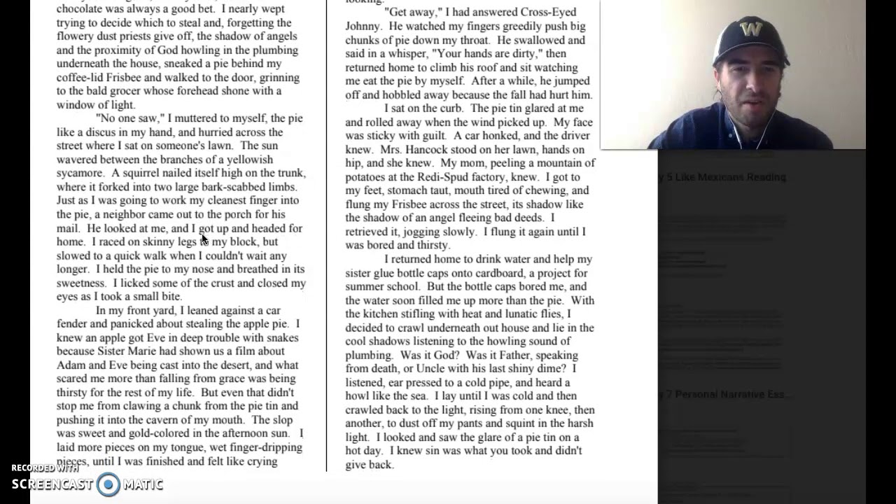 The pie by gary soto questions and answers picture