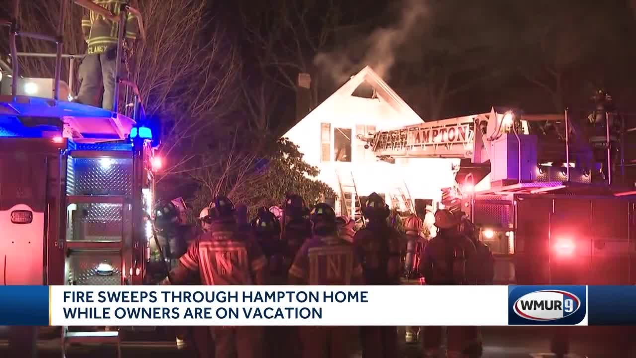 No one hurt in fire at Hampton home - YouTube