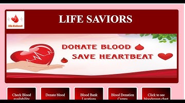 Blood Donation Website Project | Using HTML, CSS | Shivani Ghadge