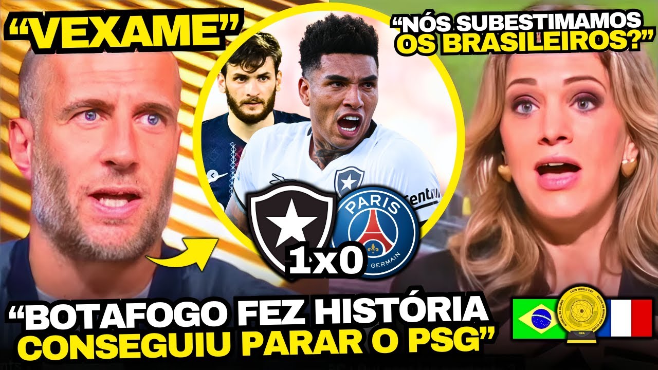 IMPRENSA FRANCESA EM CHOQUE COM O BOTAFOGO 1x0 PSG NO MUNDIAL